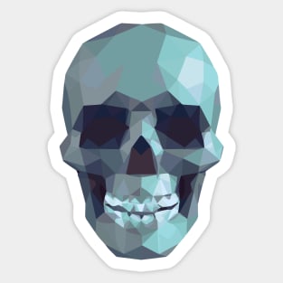 Turquoise Skull Low Poly Sticker